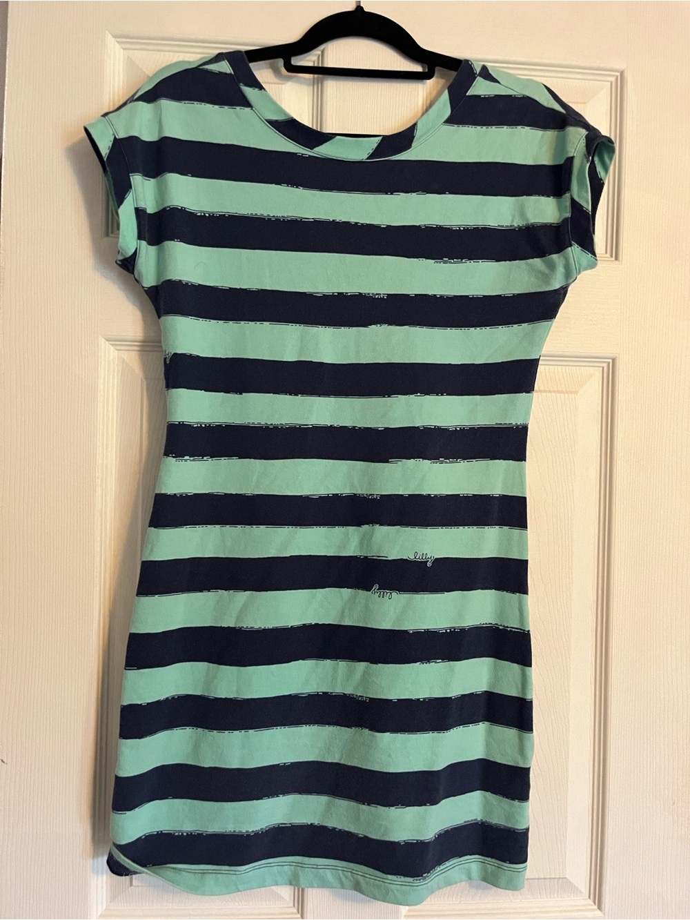 Lilly Pulitzer Mint and Navy striped mini dress